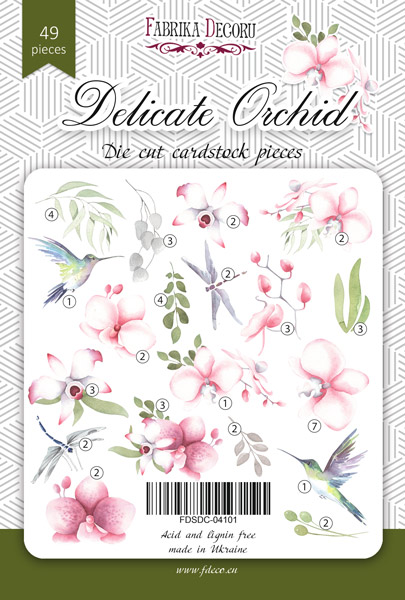Набір висічок, колекція Delicate Orchid, 49 шт - фото 0