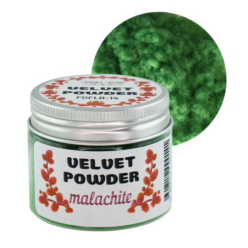 Velvet powder, color malachite, 50 ml