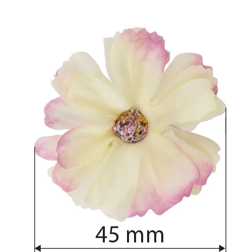 Цветок ромашки айвори с розовым, 1шт - Фото 1