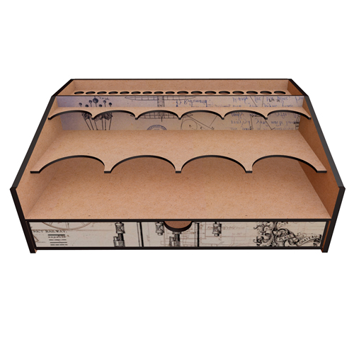 Настольный органайзер для красок и художественных принадлежностей, 330mm x 215mm х 135mm, DIY набор #377 - Фото 1