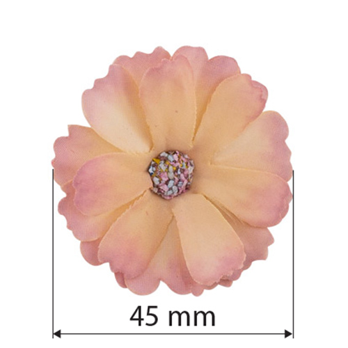Цветок ромашки кремовый с розовым, 1шт - Фото 1