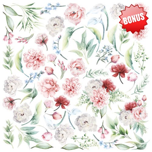 Double-sided scrapbooking paper set Peony garden 12"x12", 10 sheets - foto 11