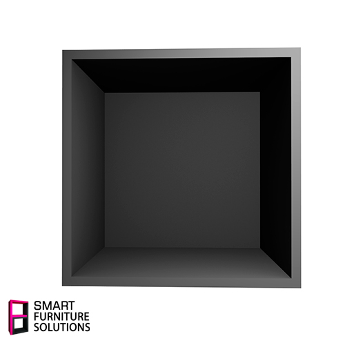 Мебельная cекция - куб, корпус Черный, Задняя панель МДФ, 400мм х 400мм х 400мм - Фото 3