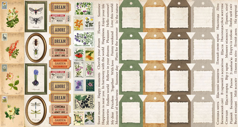 Колекція паперу для скрапбукінгу Summer botanical story  30.5 х 30.5 см, 10 аркушів - фото 12