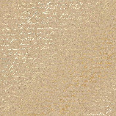 лист односторонней бумаги с фольгированием, дизайн golden text kraft, 30,5см х 30,5см