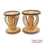 Blank for decoration Candlesticks Two Hearts #336
