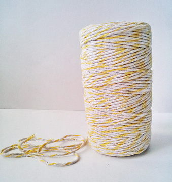 Cotton string White-yellow