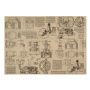 Arkusz kraft papieru z wzorem Mechanics and steampunk #03, 42x29,7 cm