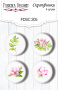 Set mit 4 Flair-Buttons zum Scrapbooking "Frühlingsblüte" #205