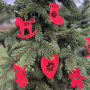 Set of Christmas tree decorations "Fairy-tale animals ethno", 10pcs - 0