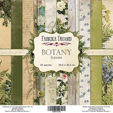 коллекция бумаги для скрапбукинга botany summer, 30,5 x 30,5 см, 10 листов