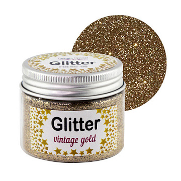 Glitter, Farbe Vintage-Gold, 50 ml