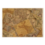 Einseitiges Kraftpapier Satz für Scrapbooking Maps of the seas and continents 42x29,7 cm, 10 Blatt 