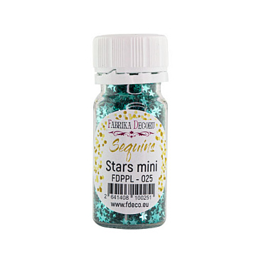 Pailletten Sterne Mini, Mint Metallic, #025