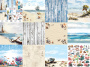 Double-sided scrapbooking paper set Sea of dreams 12”x12", 10 sheets - 0
