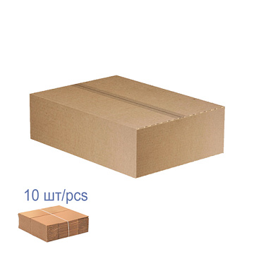 Verpackungsschachtel aus Karton, 10er Set, 3 Lagen, braun, 340 х 240 х 90 mm