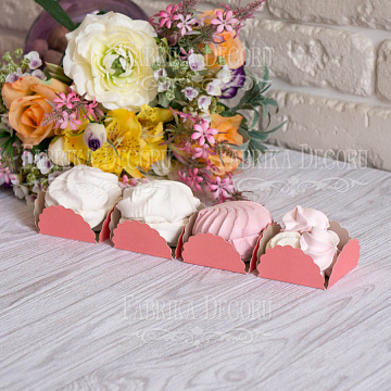 Set of cardboard blanks for wrapping baking, marshmallow, cookies, cupcakes, 6 pcs, 55х30 mm