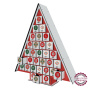 Advent calendar for 31 days with stickers, Red - White, assembled - 0