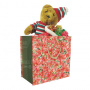 Bag shaped gift box with rope handles for presents, flowers, sweets, 260х250х150 mm, DIY kit #295 - 1