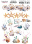 Set of stickers 13 pcs Marine flora #180