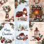 Double-sided scrapbooking paper set Bright Christmas 8"x8", 10 sheets - 3