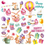 Sheet of images for cutting. Collection "Sweet Birthday"