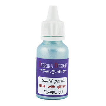 Liquid pearls with glitter Blue with glitter 40 ml