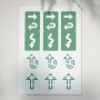 Set of stencils for crafts 7x5.2sm "Mini arrows 01" # 076 - 0