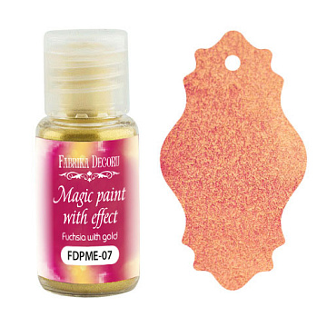 Dry paint Magic paint with effect Fuchsia with gold 15ml