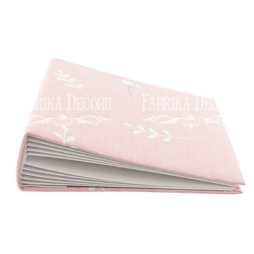 Blankoalbum mit weichem Stoffbezug Sprigs on pink 20cm x 20cm