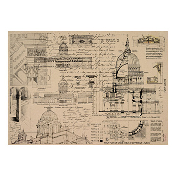 Kraftpapierbogen History and architecture #06, 42x29,7 cm