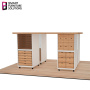 Furniture cube section - cabinet, White body, Back Panel MDF, 400mm x 400mm x 400mm - 1