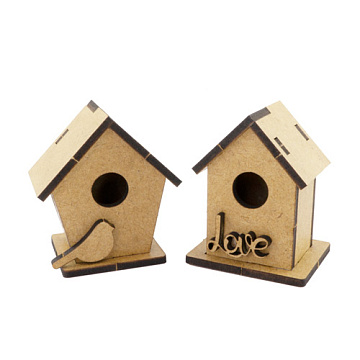 Figurki 3D do dekoracji domków dla lalek lub shadow boxów Domek dla ptaków, Zestaw #296