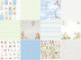 Double-sided scrapbooking paper set Boho baby boy  12"x12", 10 sheets - 0
