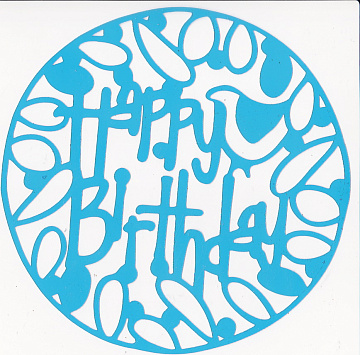 Schablone zum Basteln 14x14cm "Happy Birthday" #050