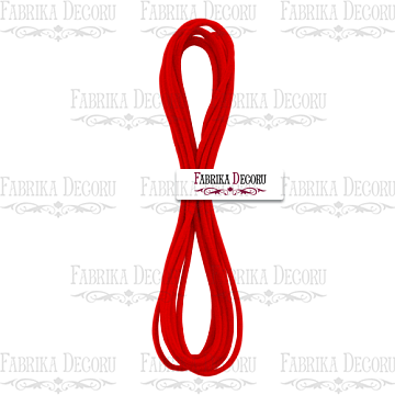 Elastic round cord. Color Red
