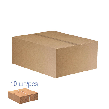 Verpackungsschachtel aus Karton, 10er Set, 3 Lagen, braun, 230 х 165 х 95 mm
