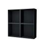 Shelf 400mm x 400mm x 250mm, Black body, Back Panel MDF - 3