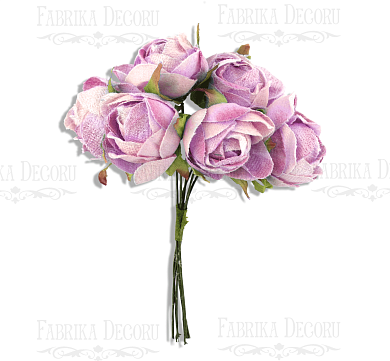 букет бутон пионов розовые с фиолетовым, 6шт