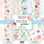 Double-sided scrapbooking paper set Peony garden 12"x12", 10 sheets