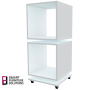 Mobile platform for cabinets, 400 x 400 x 16mm, color White - 1