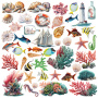 Double-sided scrapbooking paper set Sea of dreams 12”x12", 10 sheets - 11